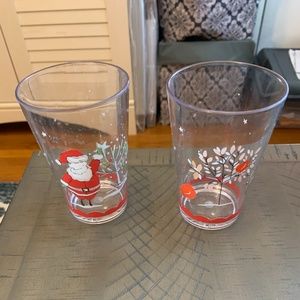 Pottery Barn Kids plastic Christmas tumblers - set of 2.